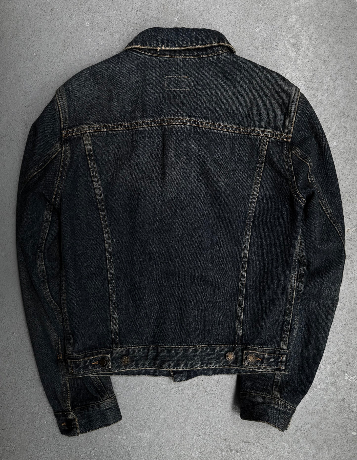 Saint Laurent Paris SS16 Distressed Denim Trucker Jacket