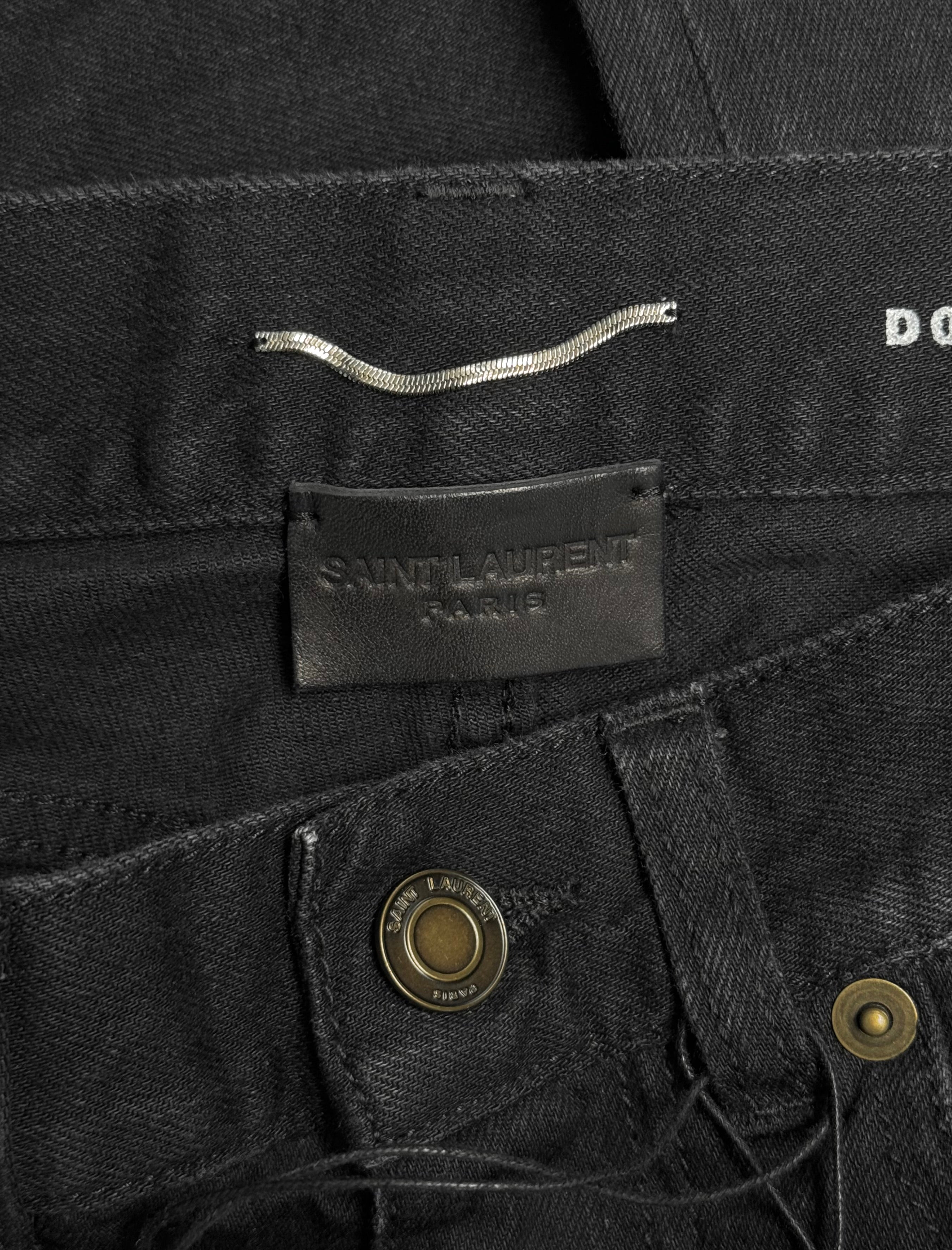 Saint Laurent Paris SS17 'D02' Distressed Knee Skinny Denim