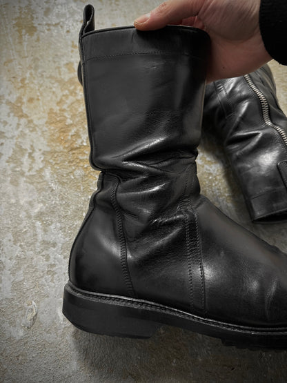 Rick Owens SS17 “WALRUS” Goodyear Flex Army Creeper Cow Leather Combat Boots detail | DRIEW GARMENTS
