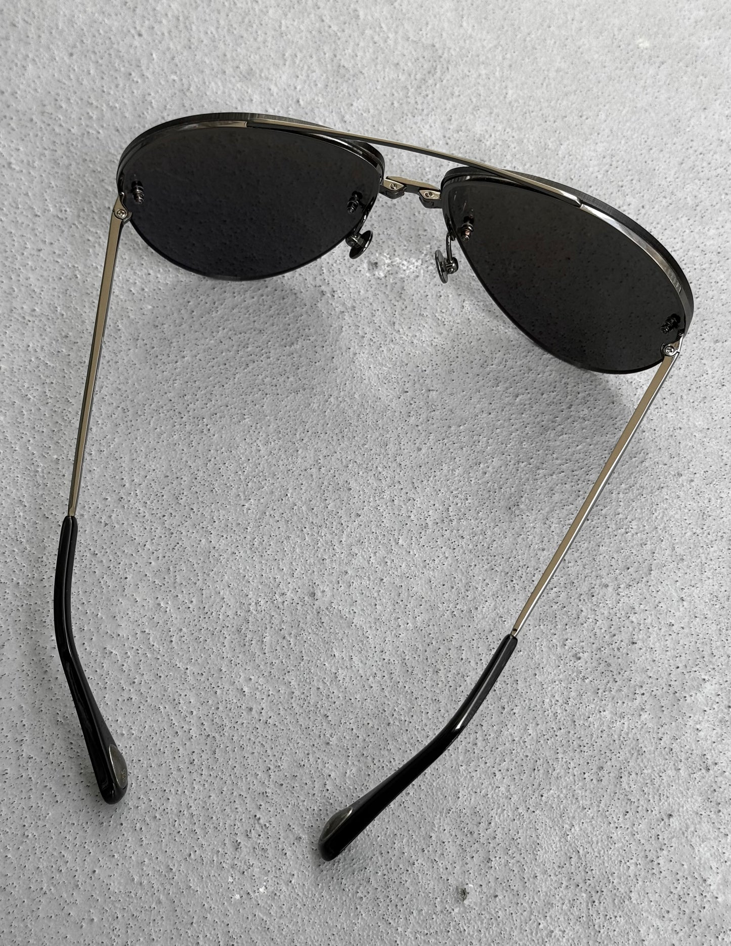 Ann Demeulemeester x Linda Farrow CAT.3 Titanium Gunmetal Aviator Sunglasses