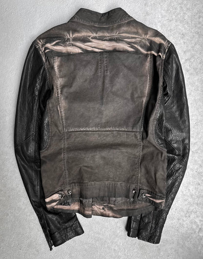 Rick Owens DRKSHDW AW11 “LIMO” Hybrid Lambskin Leather Mud-dyed ‘Slave’ Jacket
