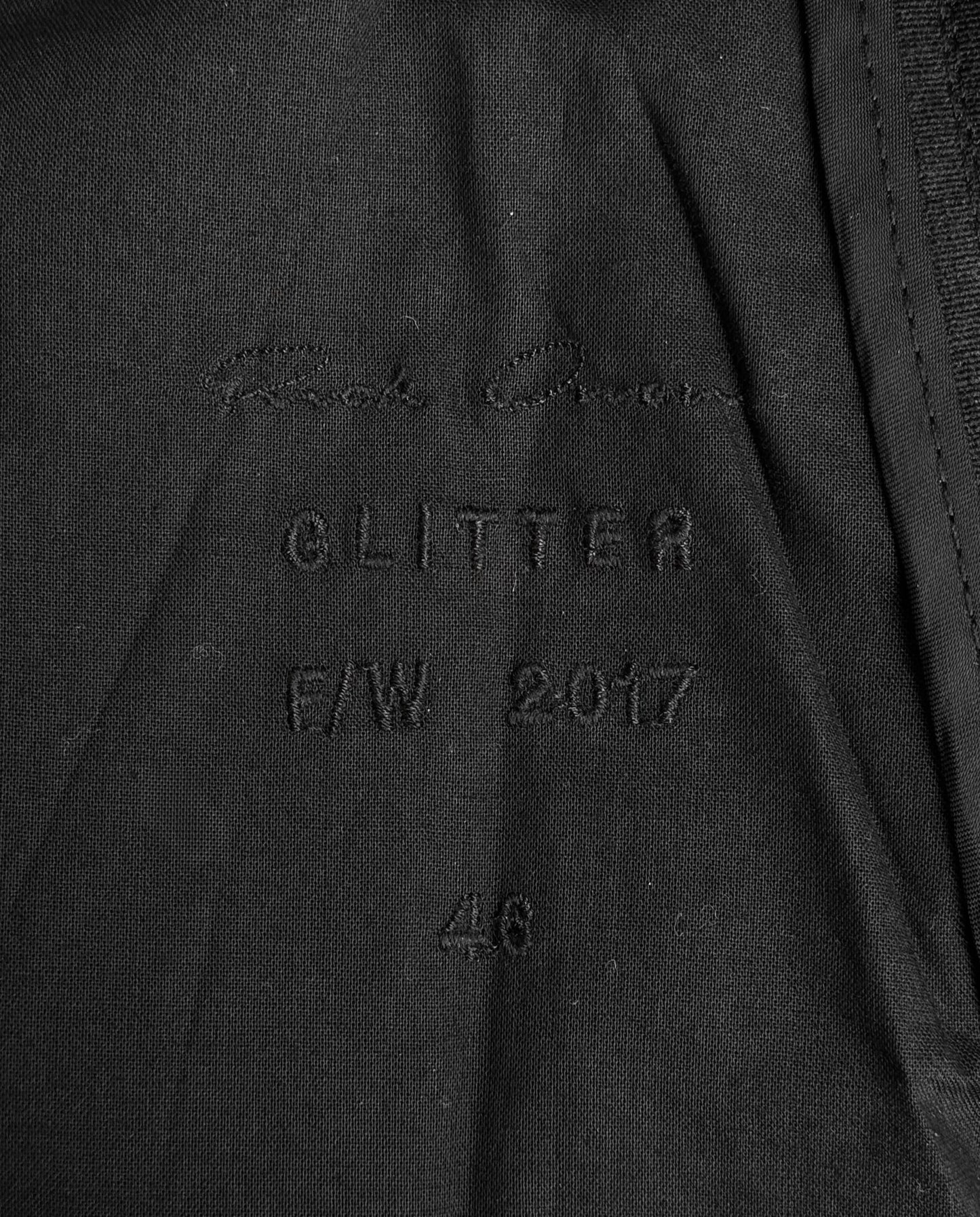 Rick Owens AW17 “GLITTER” Soul-trains Wide Leg Trousers