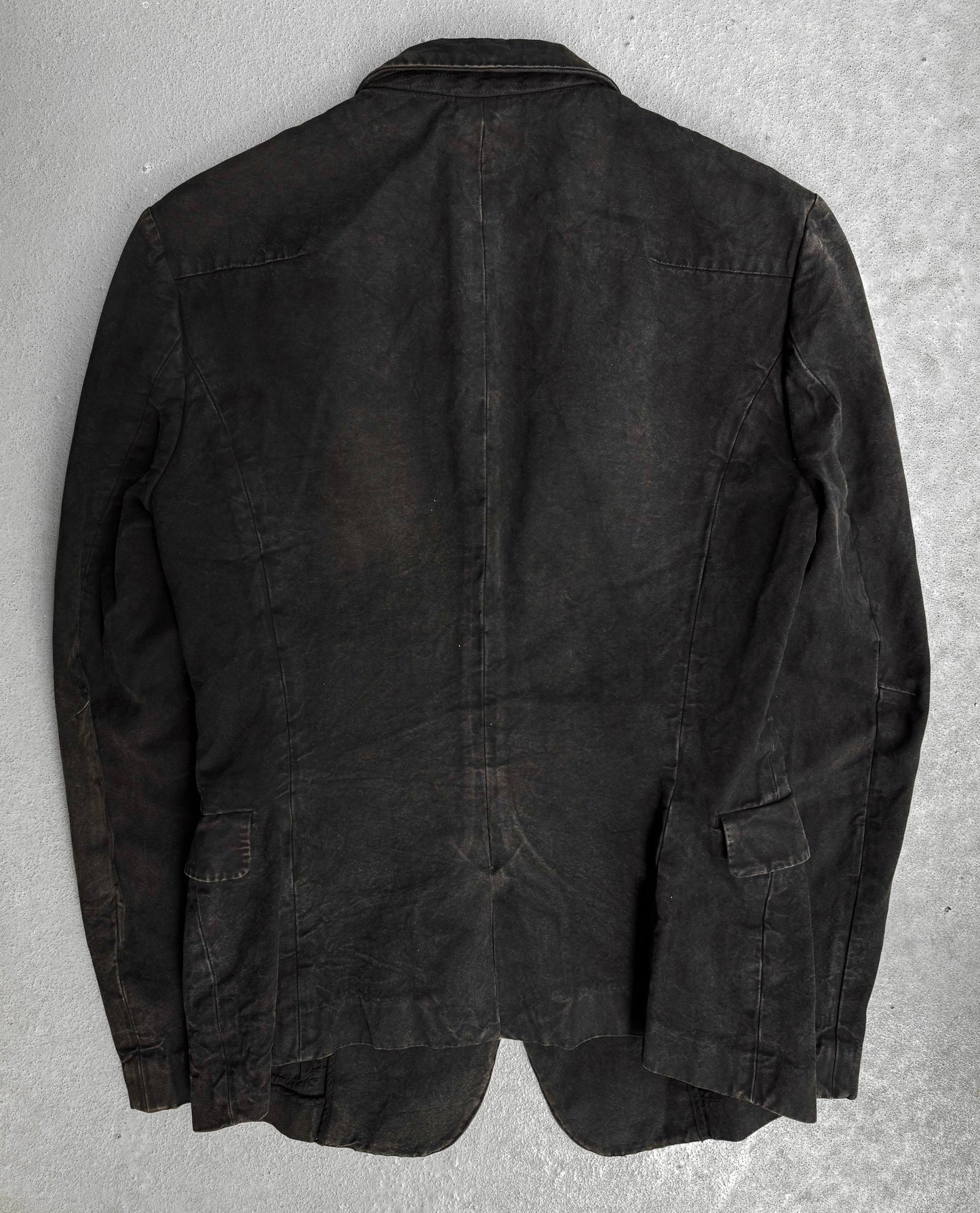 Julius_7 AW04-05 “thieves;” Faded Cotton Canvas Blazer