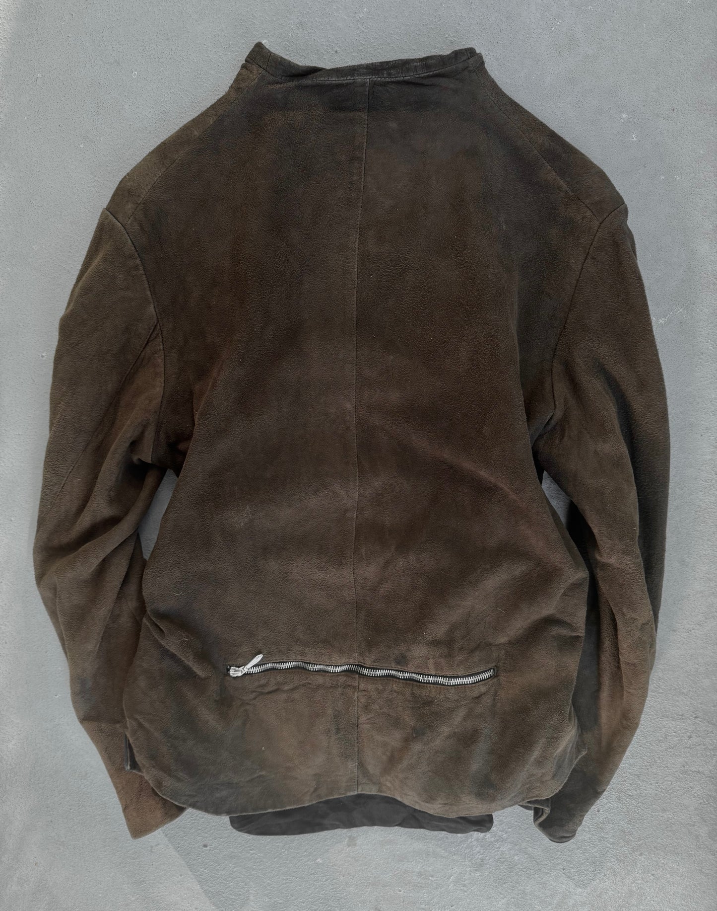 Paul Harnden Shoemakers Brown Chamois Suede Leather Jerkin Jacket