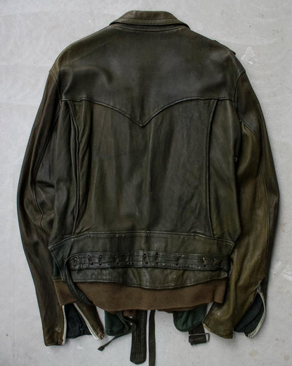 Mihara Yasuhiro AW05 Reconstructed Multi-zip Sheepskin Leather Jacket