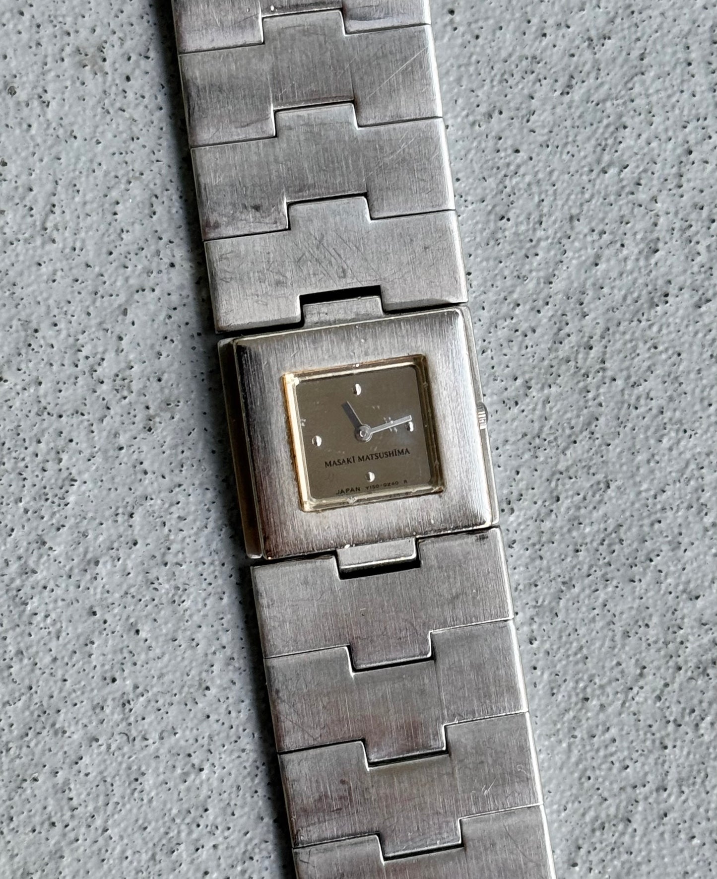 Masakï Matsushïma Vintage 80s ‘Minutes’ Steel Belt Wristwatch