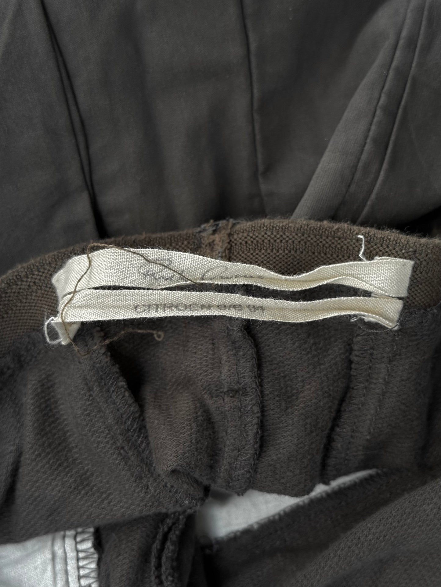 Rick Owens SS04 "CITROEN' Slashed Knee Zipper Cargo Pants