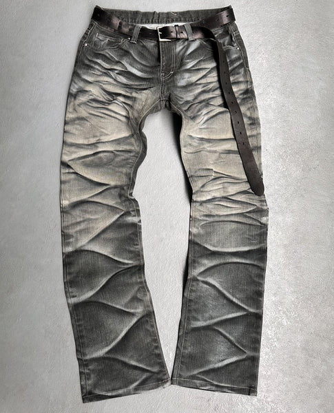 Tornado Mart 00s Waxed Marble Claws Bootcut Denim | 32-33 – DRIEW