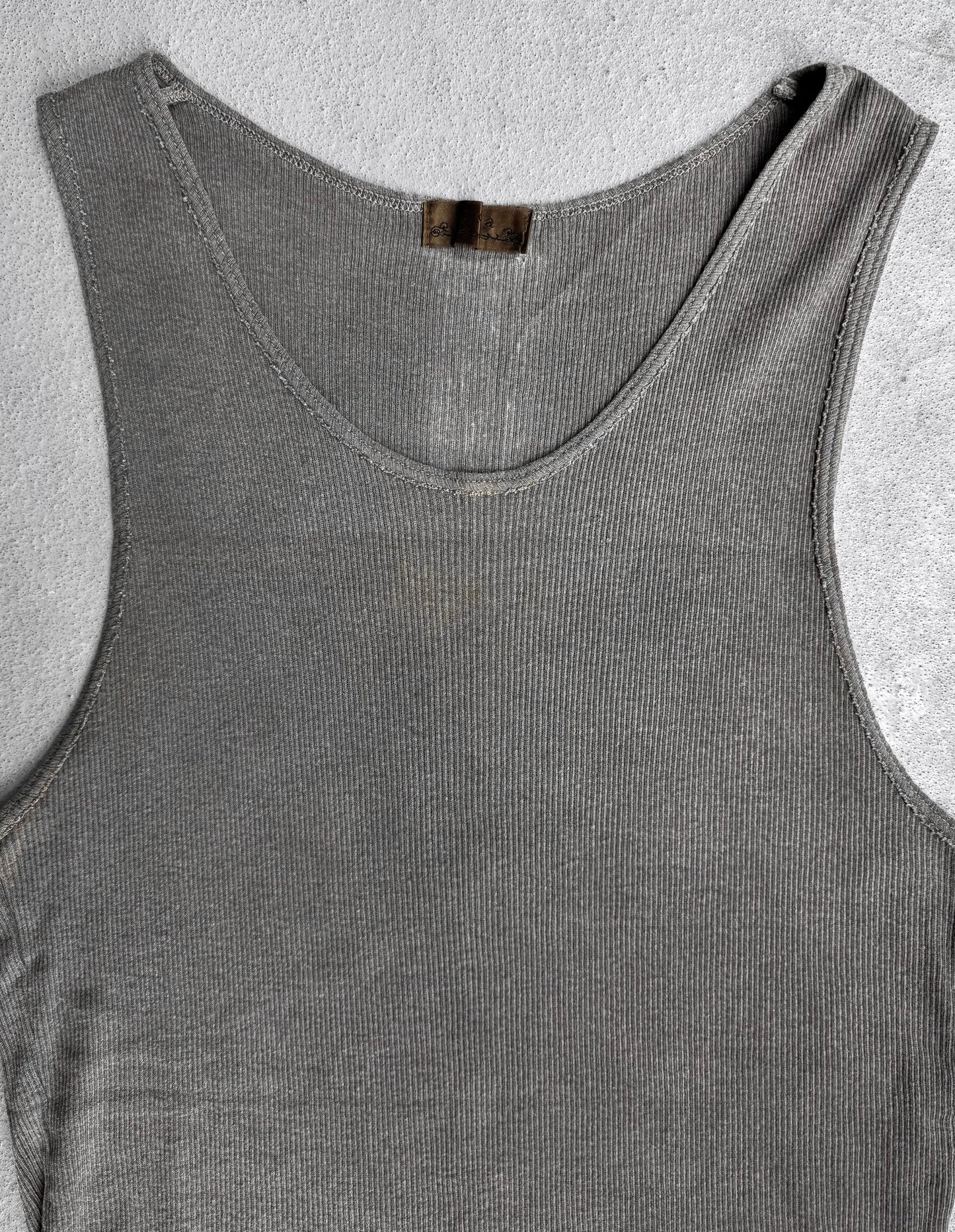 G.O.A Early 00s Frayed Edge Cross Back Tank Top