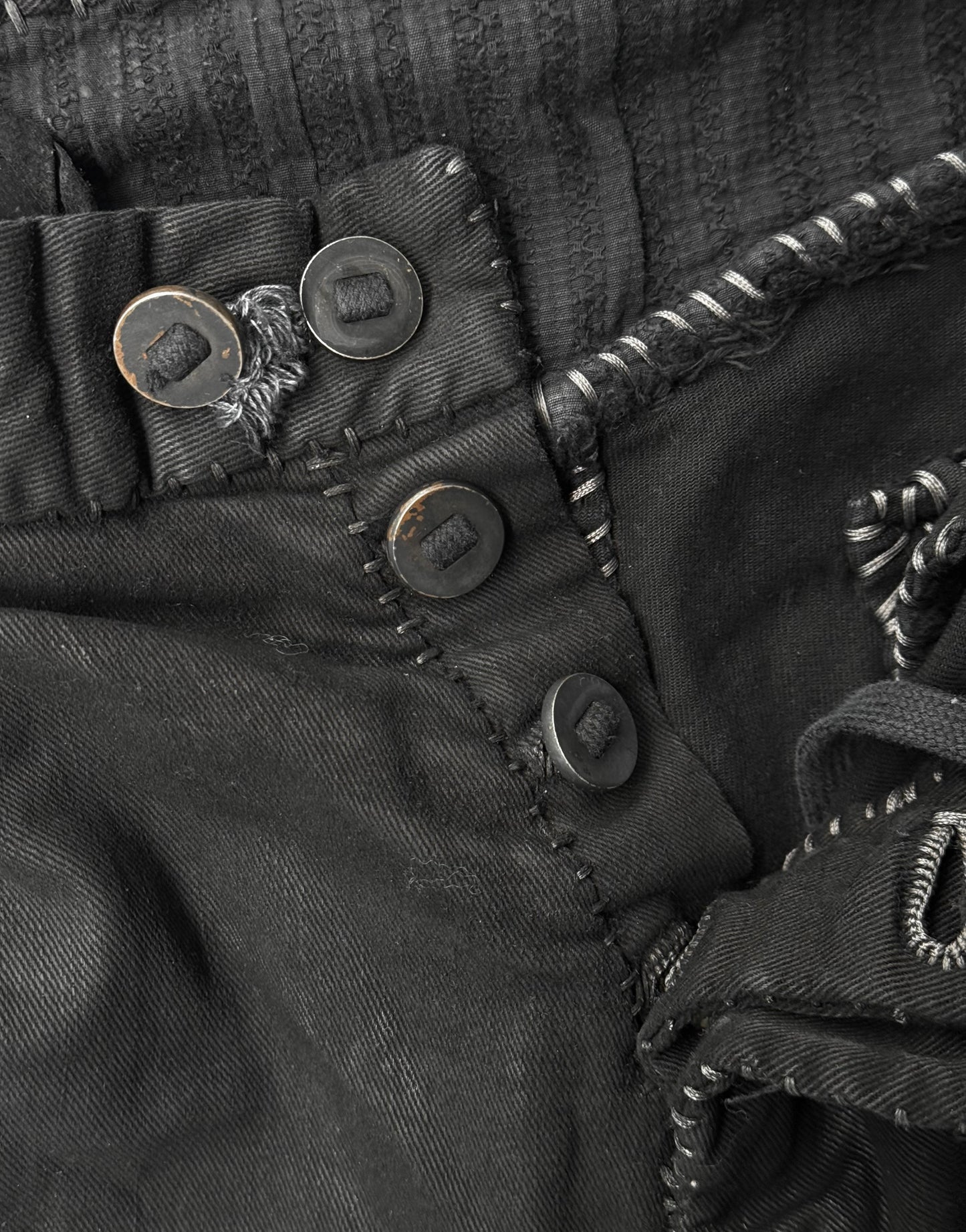 Boris Bidjan Saberi AW17 ‘P13-HS-TF F1504K’ Obsidian Black Hand Stitch Waxed Denim