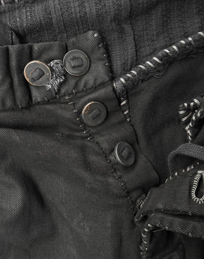 Boris Bidjan Saberi AW17 ‘P13-HS-TF F1504K’ Obsidian Black Hand Stitch Waxed Denim