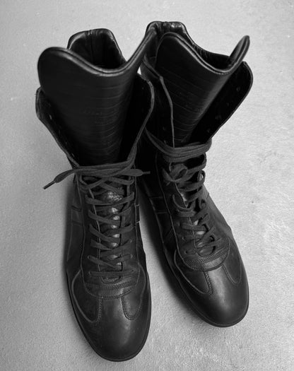 DIOR HOMME by Hedi Slimane AW03-04 “LUSTER” Leather Boxing High-top Sneakers