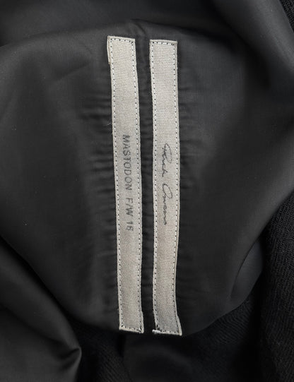 Rick Owens AW16 "MASTODON" Wool Military Field Long Shirt