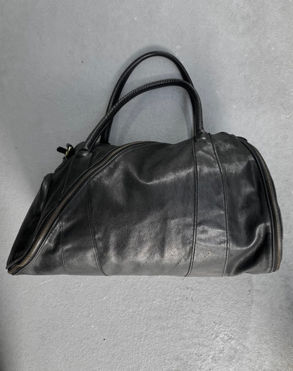 MiharaYasuhiro x Jas M.B SS09 ‘Boston’ Tornado Zip Black Cowhide Leather Duffle Bag