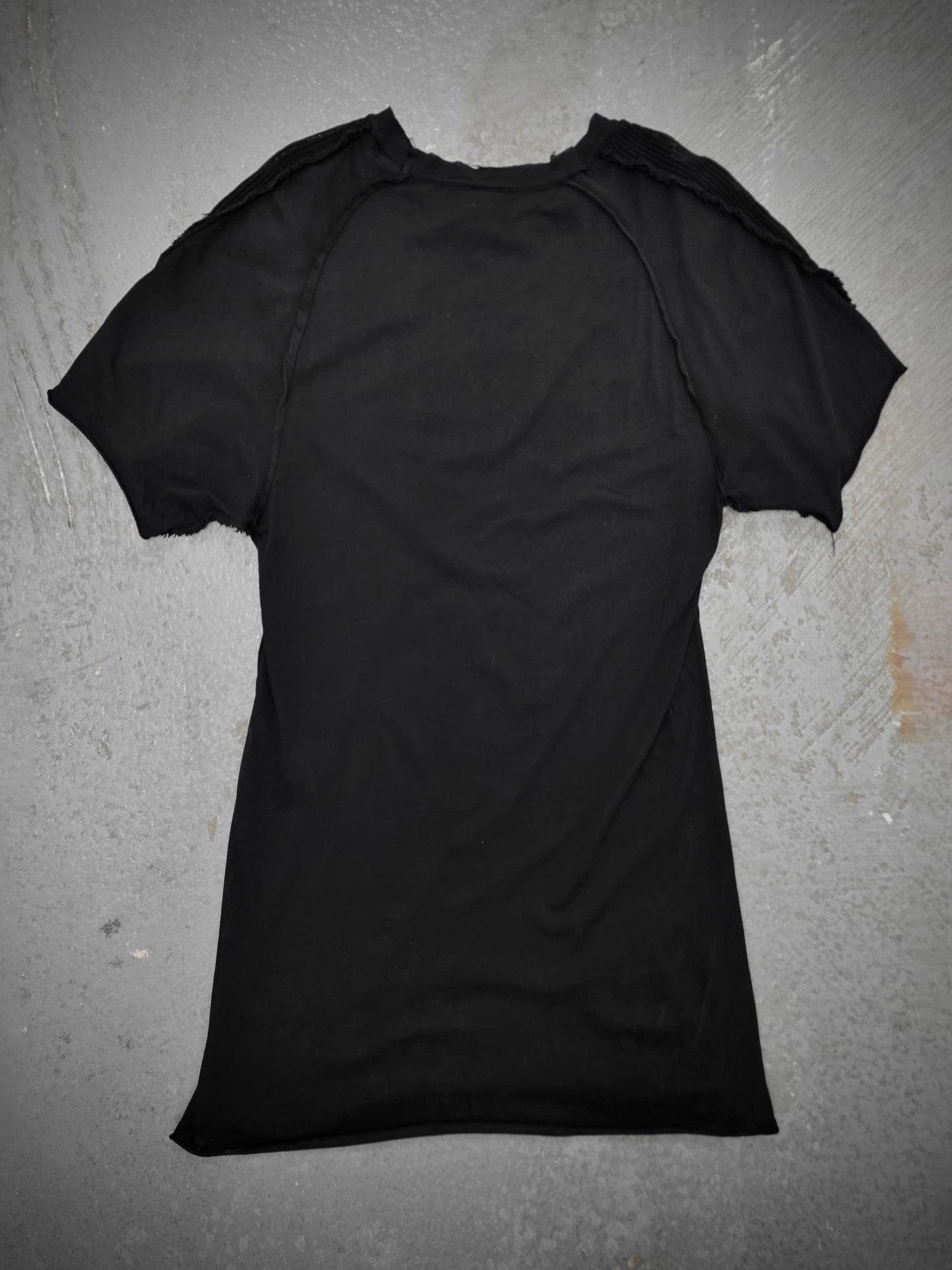 DAMIR DOMA 2010s Distressed Raglan Mesh Sleeve T-shirt