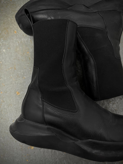 Rick Owens SS23 "EDFU" Geth Beatle Chelsea Leather Boots detail | DRIEW GARMENTS
