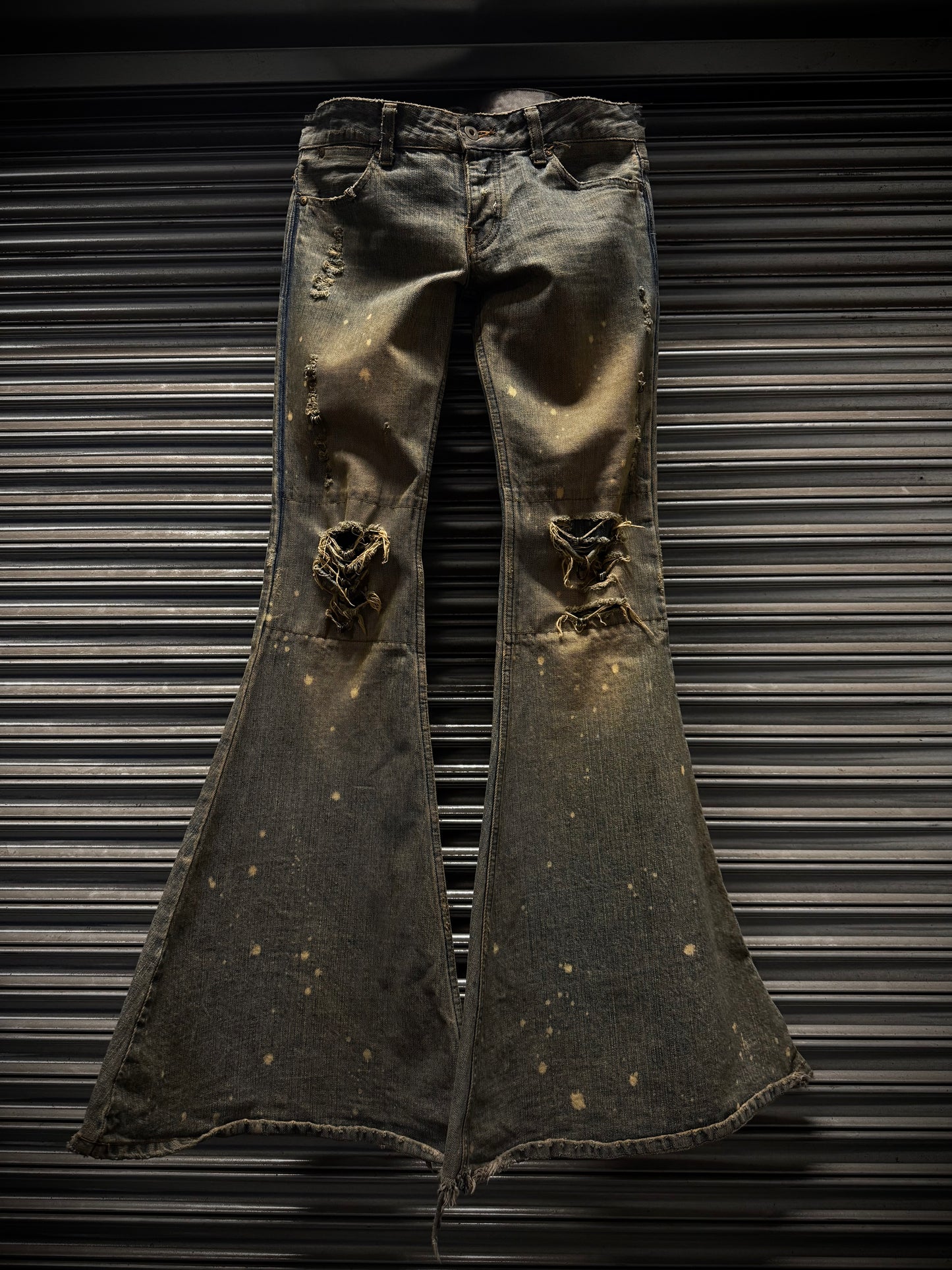 IfSixWasNine Early 00s ‘NO.MUD MAX/SBB 351DK’ Bell-Bottom Flare Denim