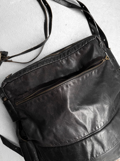 Jas M.B Early 00s Steerhide Leather Pilot Messenger Bag