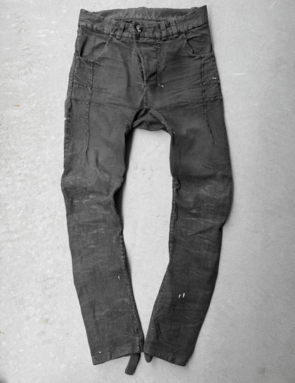 Boris Bidjan Saberi AW21 ‘P13-HS-TF FKU10001’ Dark Grey Stone Dyed Hand Stitch Denim