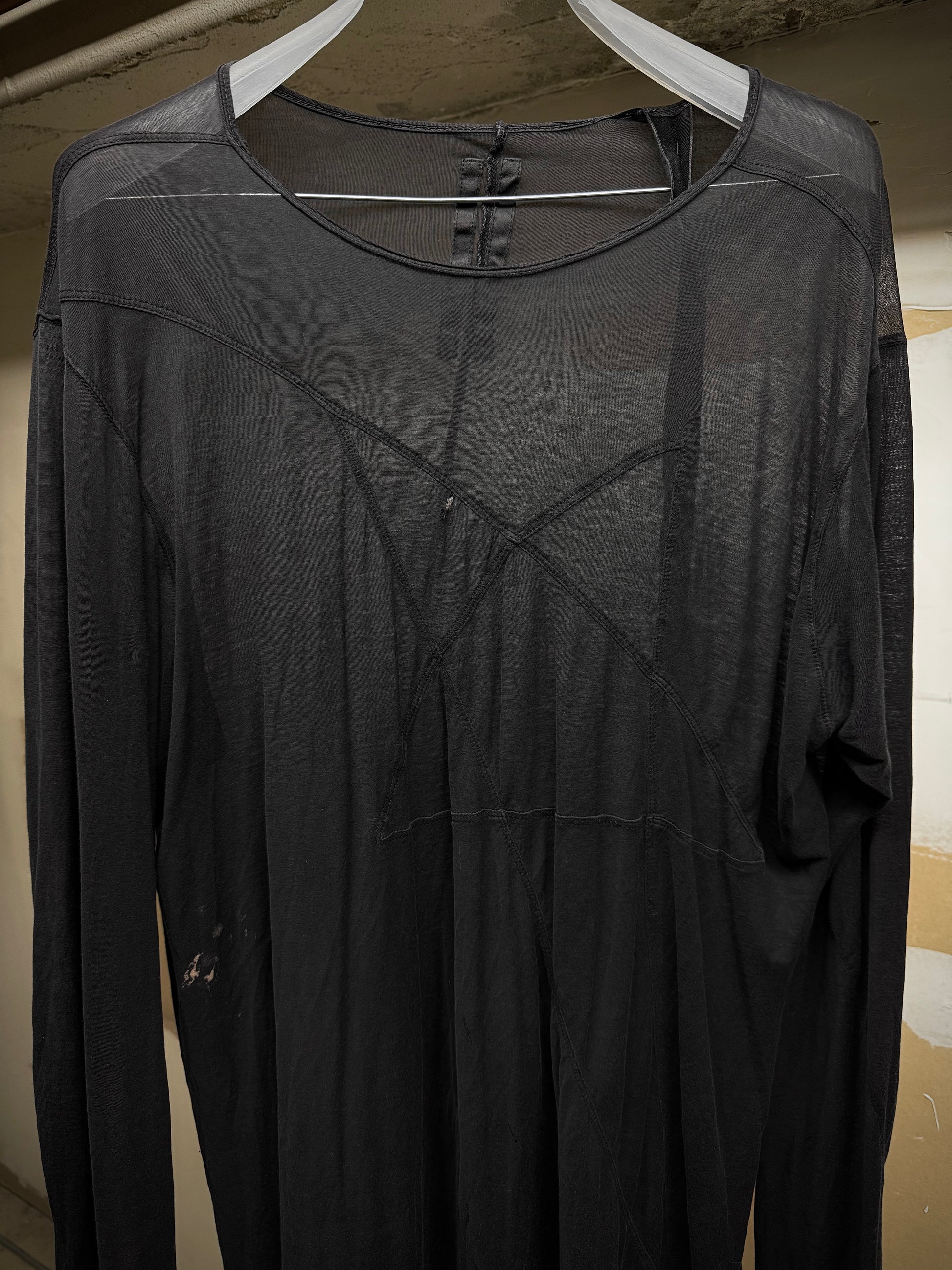 Rick Owens DRKSHDW AW12 "MOUNTAIN" Sheer Pentagram Long-sleeves detail | DRIEW GARMENTS