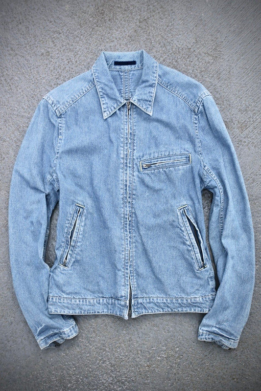 The Viridi-Anne Light Wash Denim Excella Zip-Up Jacket