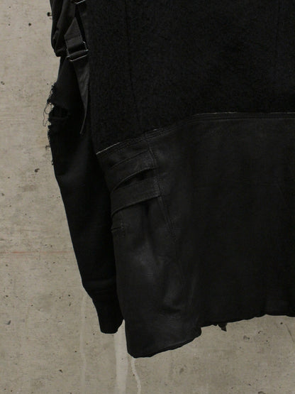 Number (N)ine AW05 "The High Streets" Hybrid Wool Sheep Leather Cargo Blazer
