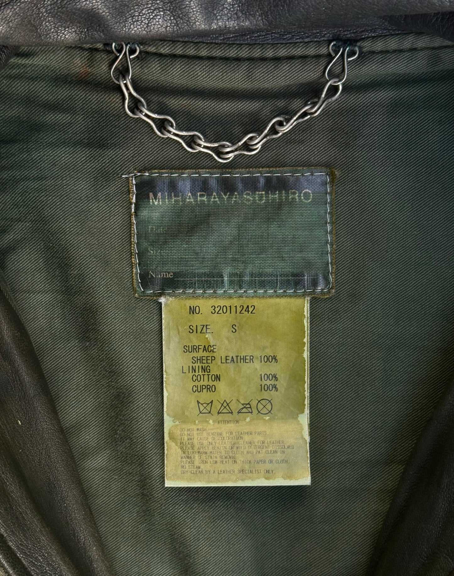 MiharaYasuhiro AW05 Reconstructed Multi-zip Sheepskin Leather Jacket