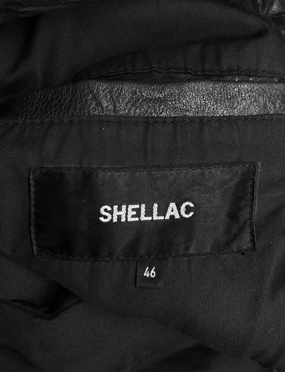 SHELLAC Early 00s Distressed Lambskin Leather Multi-zip Rider Jacket