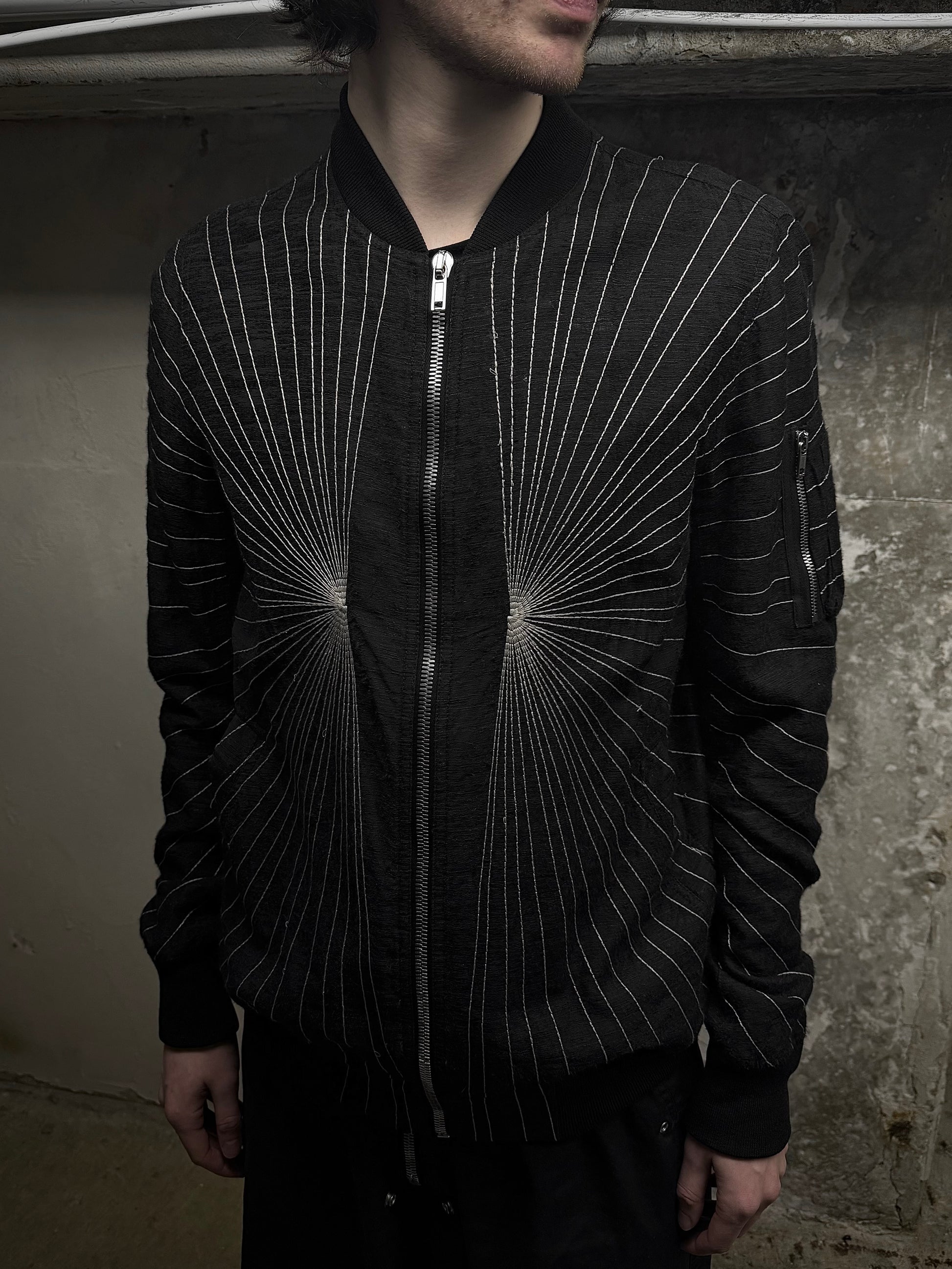 Rick Owens SS17 "WALRUS" Radiant Embroidered Bomber Jacket detail | DRIEW GARMENTS
