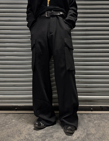 Rick Owens SS17 “WALRUS” Wide Leg Wool Cargo Pants