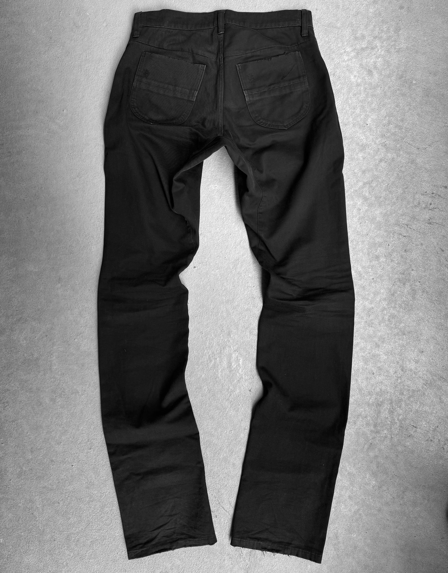 Julius_7 SS07 “UNDERWORLD;” Spiral Seam Cotton Twill Slim-fit Pants