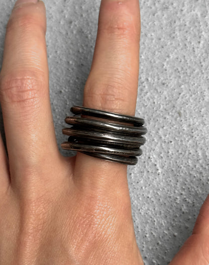 WERKSTATT:MÜNCHEN Wound Words Silver Ring