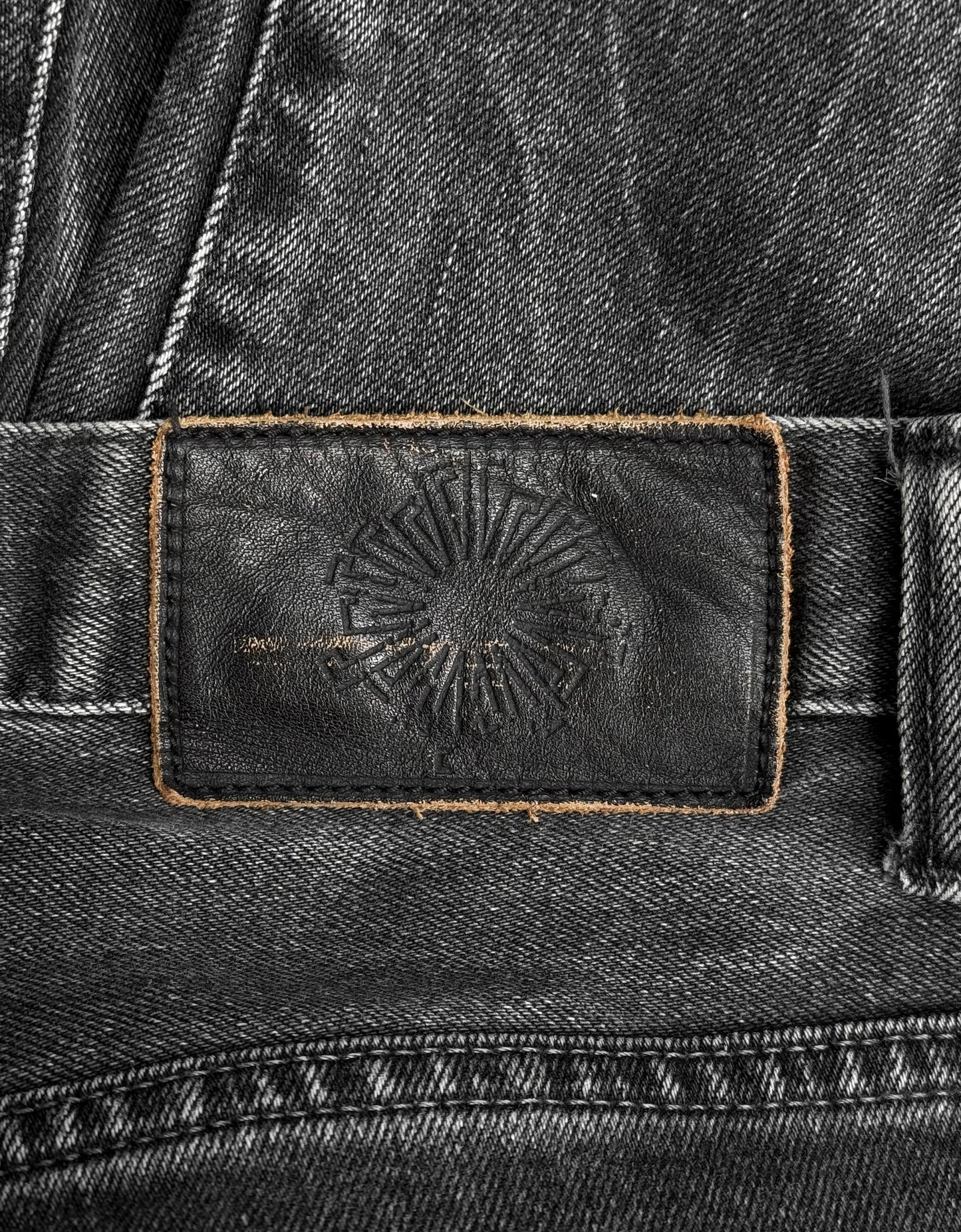 Tornado Mart Early 00s Grey Marbled Wash Skinny Bootcut Denim