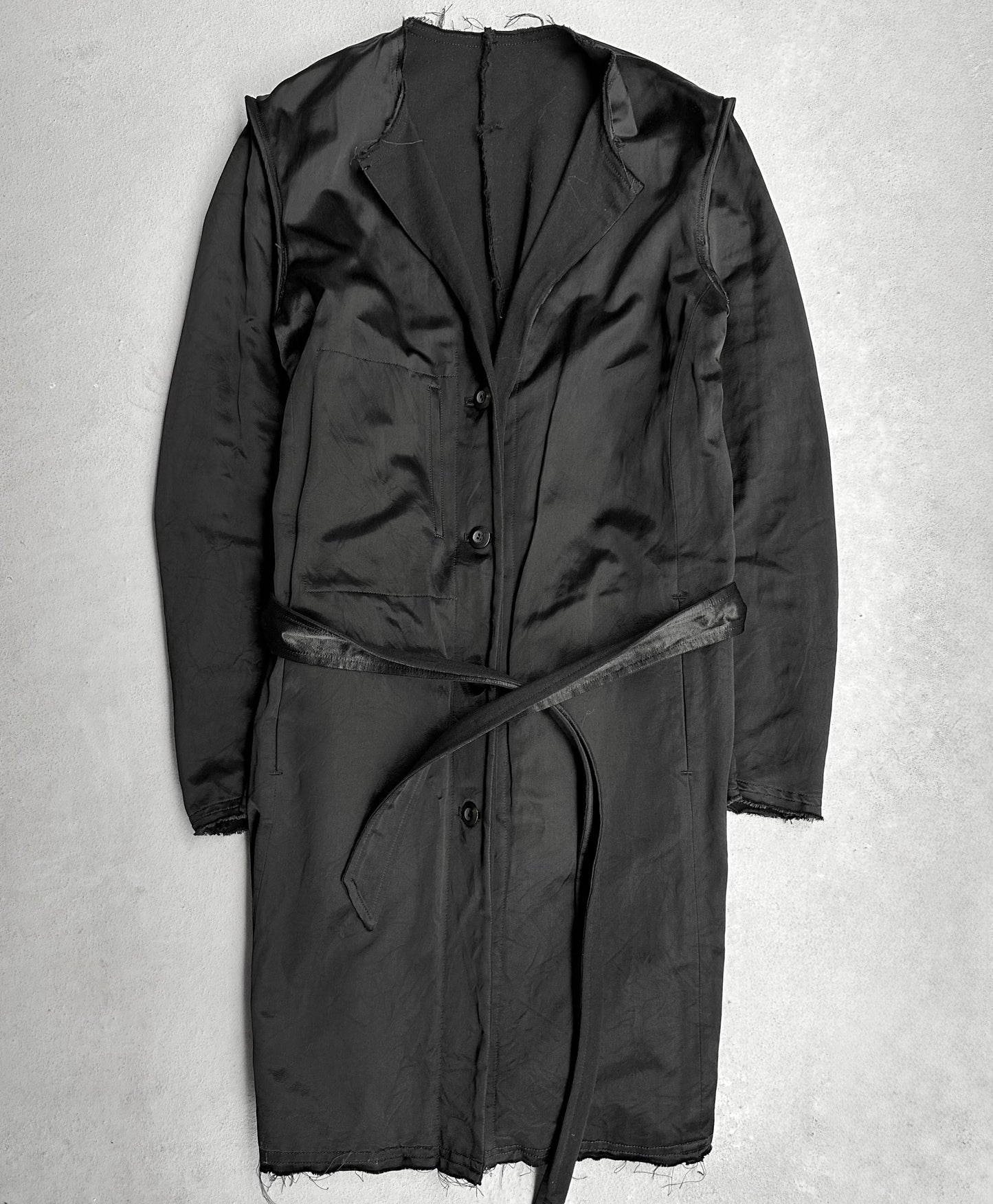 ATTACHMENT by Kazuyuki Kumagai Early 00s 2-in-1 Reversible Frayed Coat