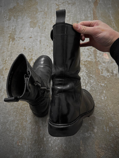 Rick Owens SS17 “WALRUS” Goodyear Flex Army Creeper Cow Leather Combat Boots detail | DRIEW GARMENTS