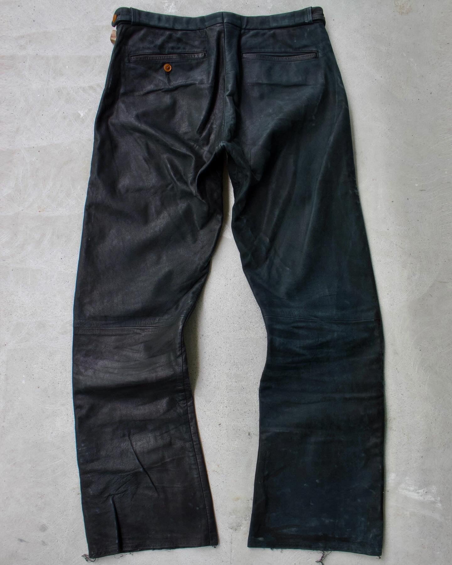 COMME des GARÇONS HOMME PLUS AW03 Distressed Cowhide Leather Pants