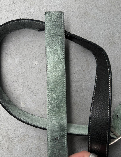 Carol Christian Poell 'AM/2623-IN PABER-PTC/10' Twisted Tonneau Paper Dart Bison Leather Belt