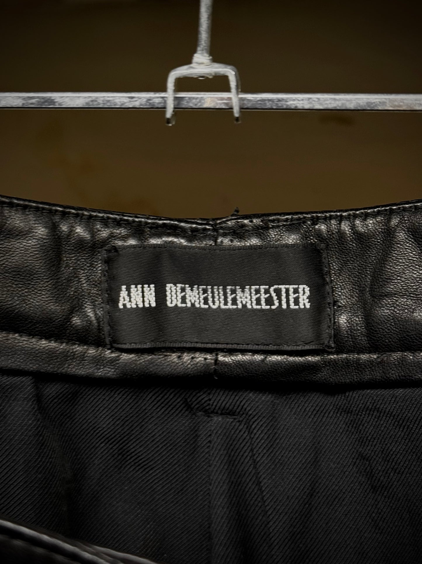 Ann Demeulemeester Early 00s Lambskin Leather Skinny Pants