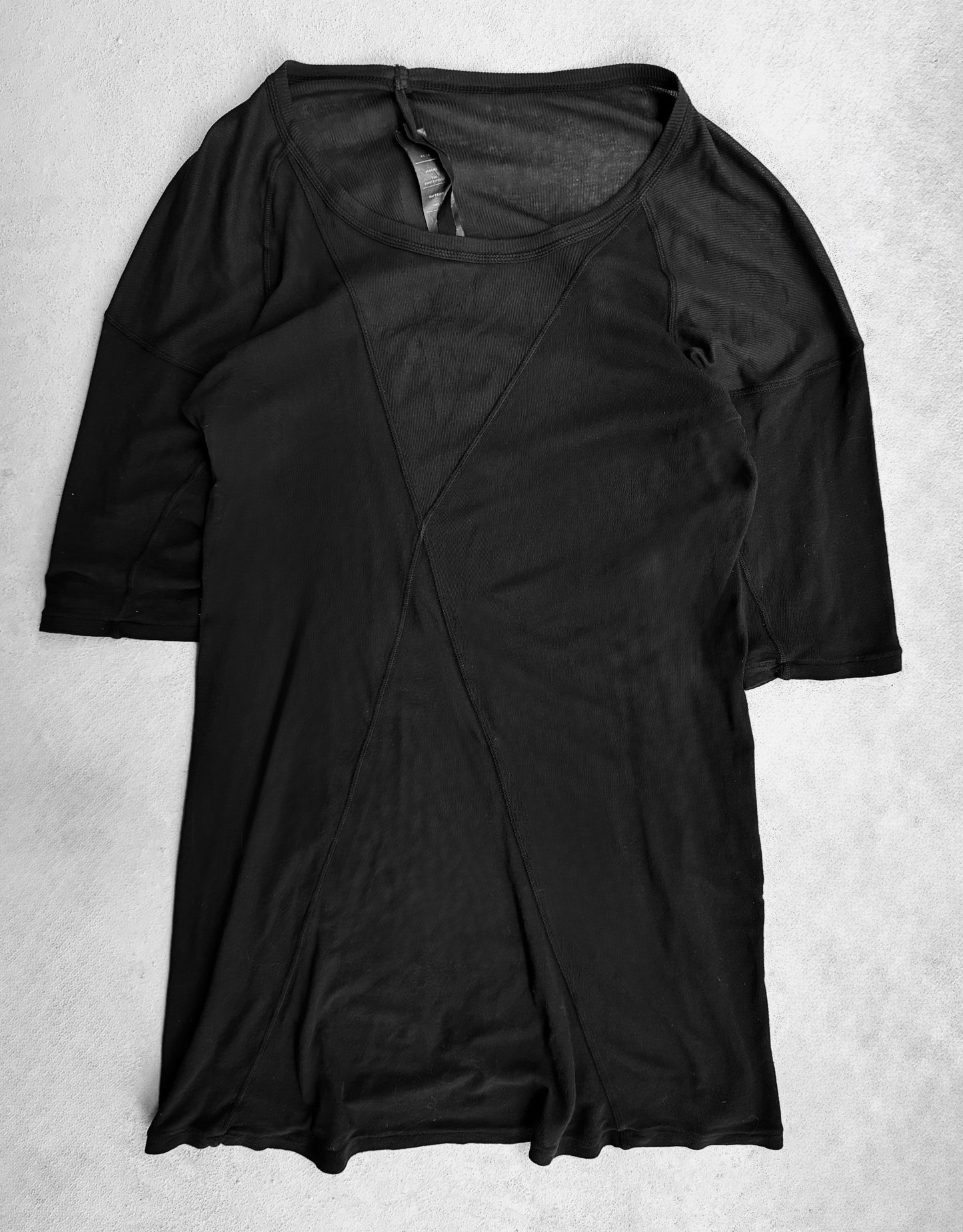 Boris Bidjan Saberi SS16 Object-dyed Asymmetrical Ribbed T-shirt