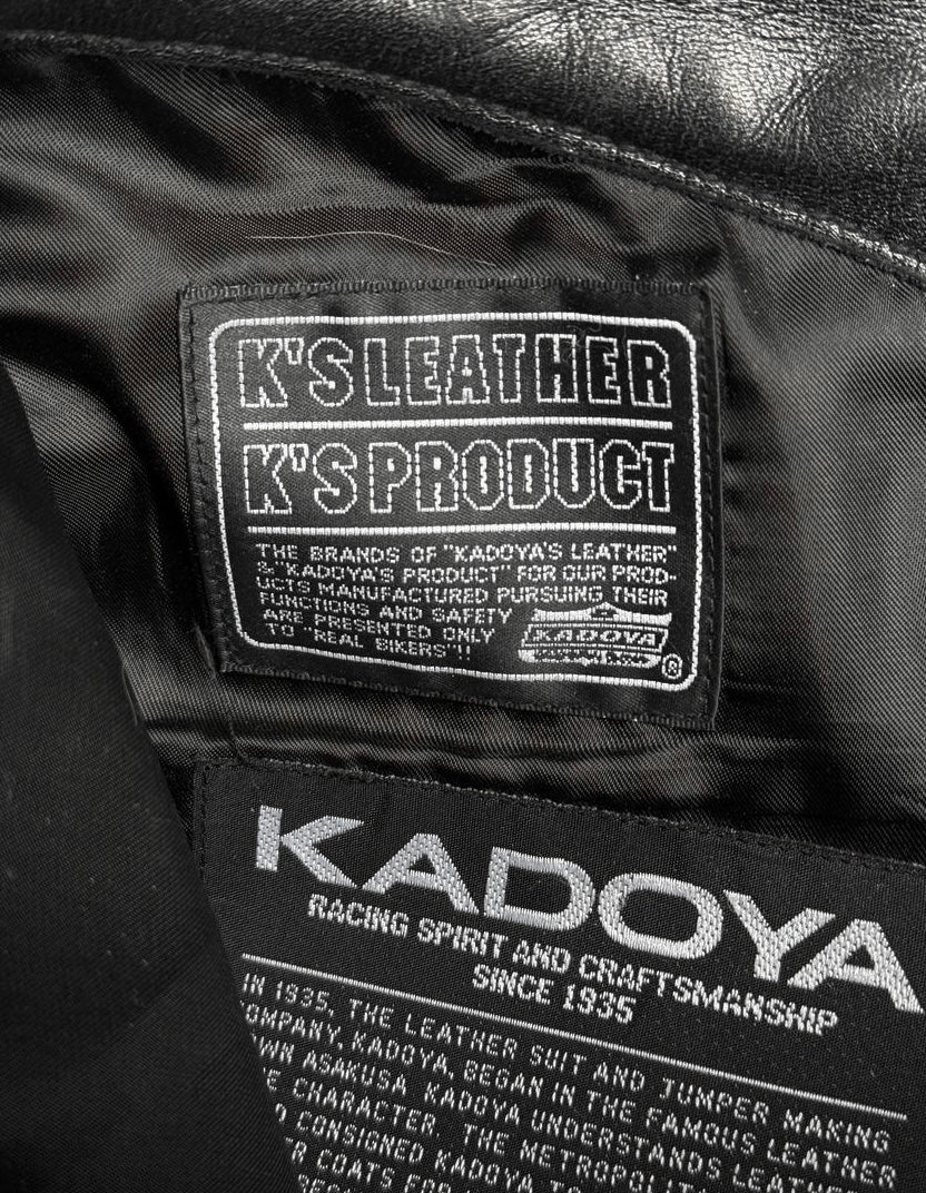 KADOYA K’s Leather Early 00s Bootcut Flare Cowhide Leather Motorcycle Pants