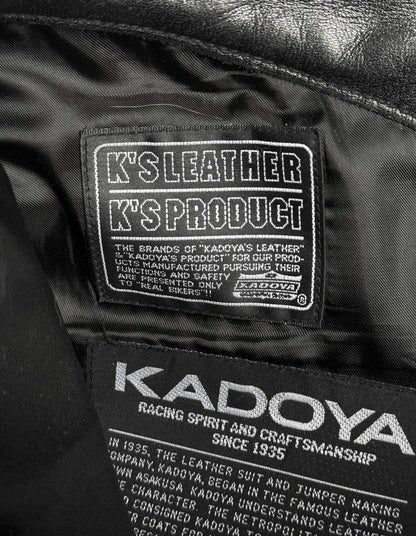 KADOYA K’s Leather Early 00s Bootcut Flare Cowhide Leather Motorcycle Pants