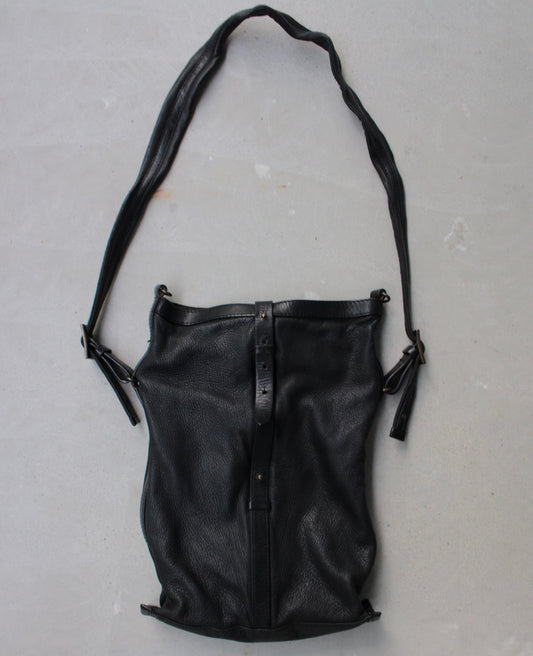 SAN HIDEAKI MIHARA Early 00s Cowhide Leather Shoulder Bag