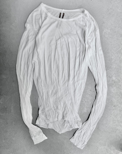 Rick Owens AW11 “LIMO” White Double-layered Long-sleeves