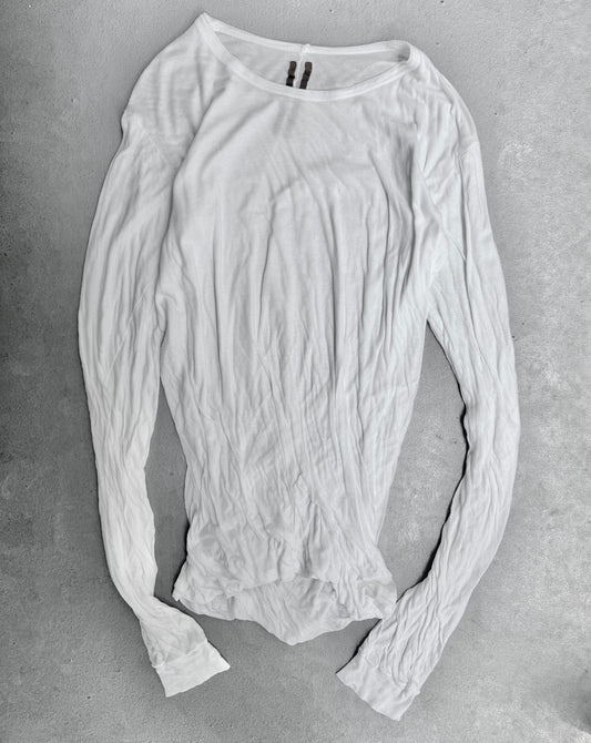 Rick Owens AW11 “LIMO” White Double-layered Long-sleeves