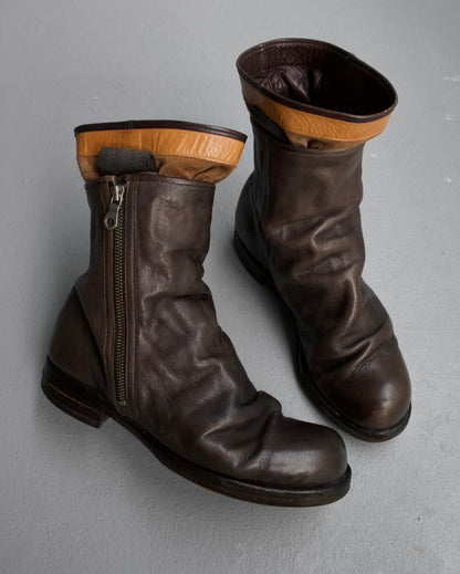 MiharaYasuhiro AW09 Double-Layered Wrinkle Leather Boots