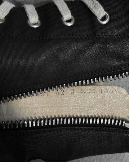 Rick Owens DRKSHDW AW15 “SPHINX” Waxed Canvas Vegan Ramones Sneakers