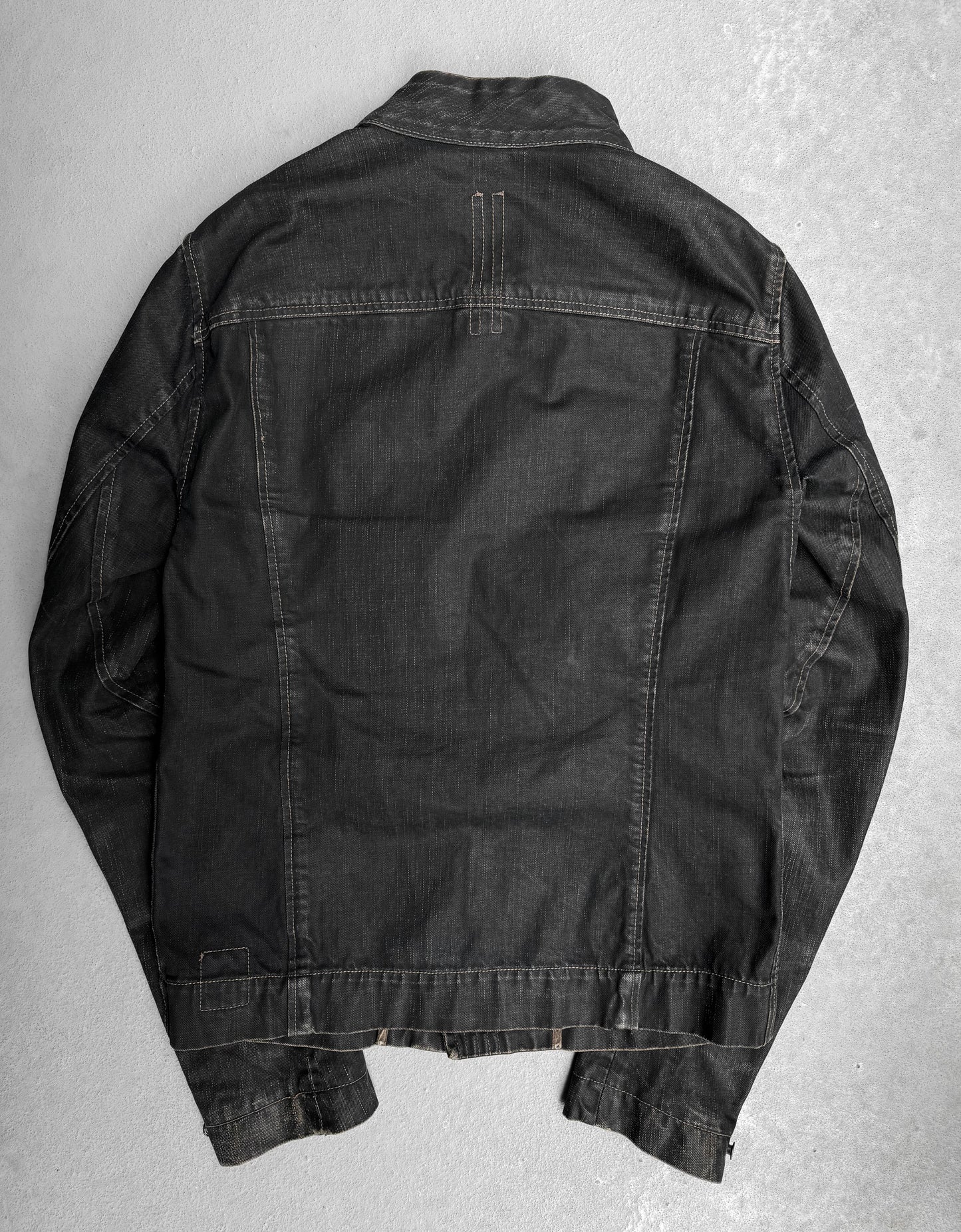 Rick Owens DRKSHDW SS13 "ISLAND" Heavy Waxed Slave Denim Jacket