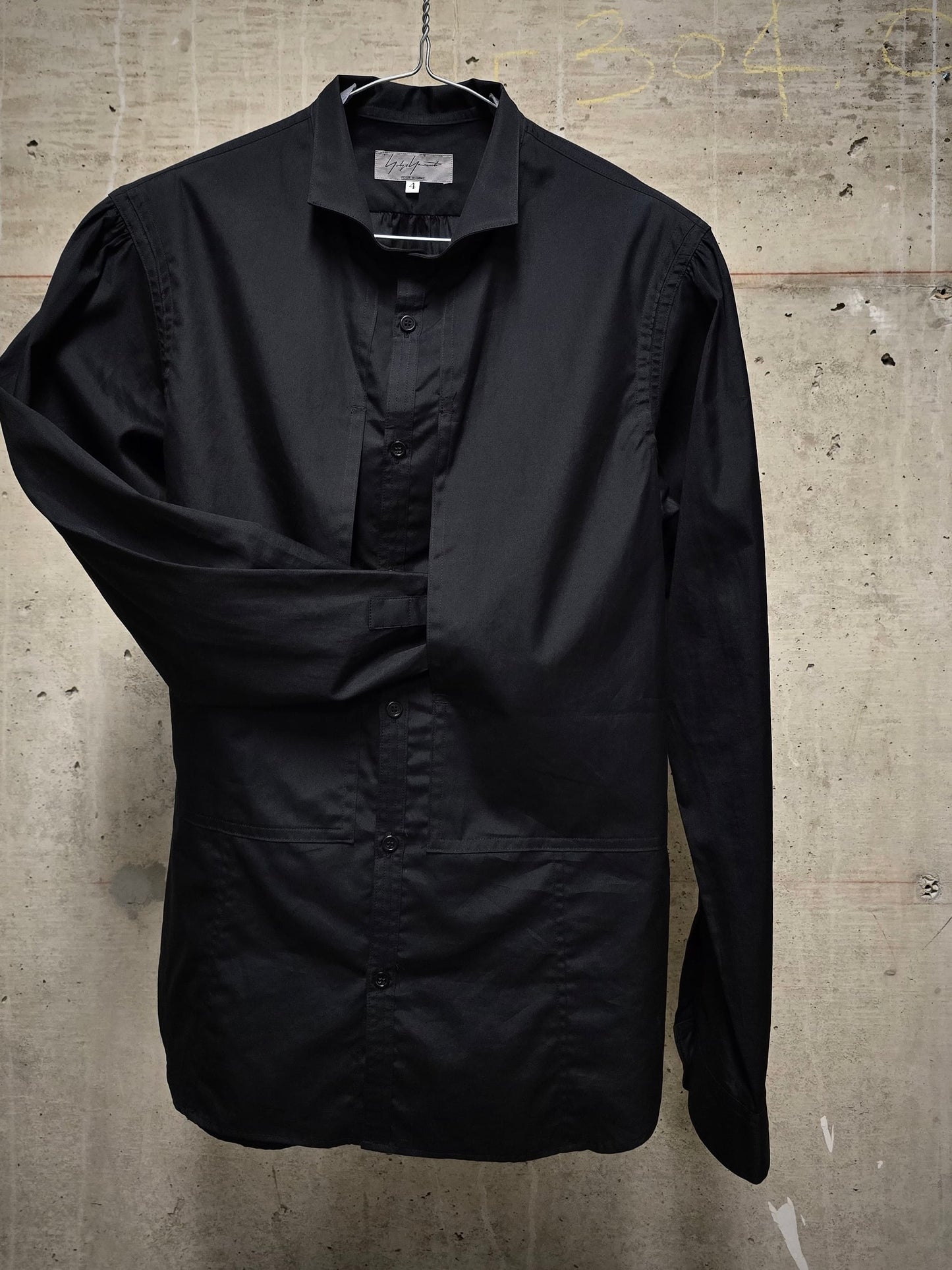Yohji Yamamoto POUR HOMME AW12 Vertical Chest Pocket Button-Up Shirt