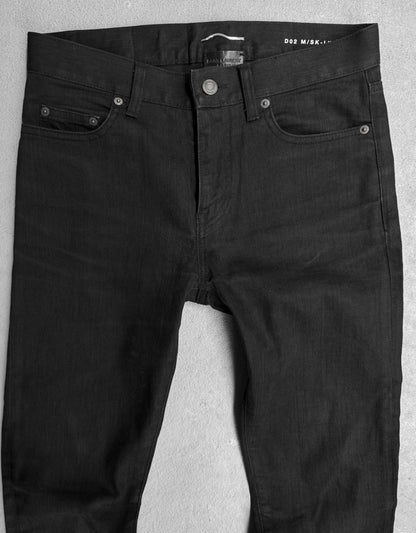 Saint Laurent Paris SS15 Black Skinny Bootcut Denim