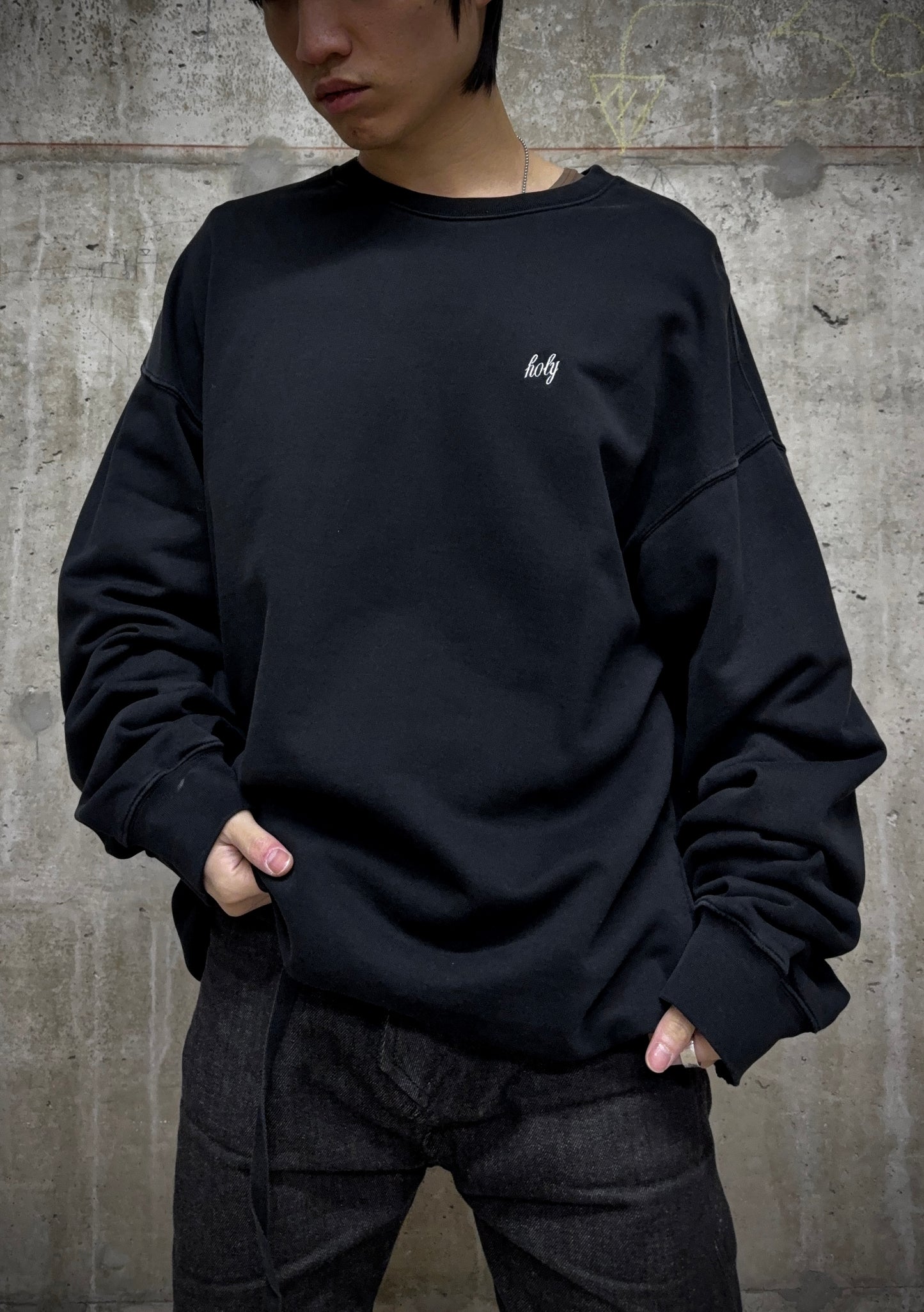 Ann Demeulemeester AW21 'Holy' Oversized Crewneck Jumper